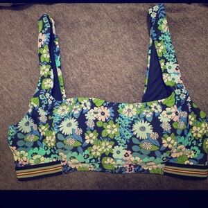Aerie Floral Print Bikini Top